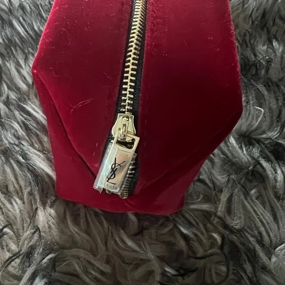 Yves Saint Laurent Red Cosmetic Bag - Picture 3 of 3